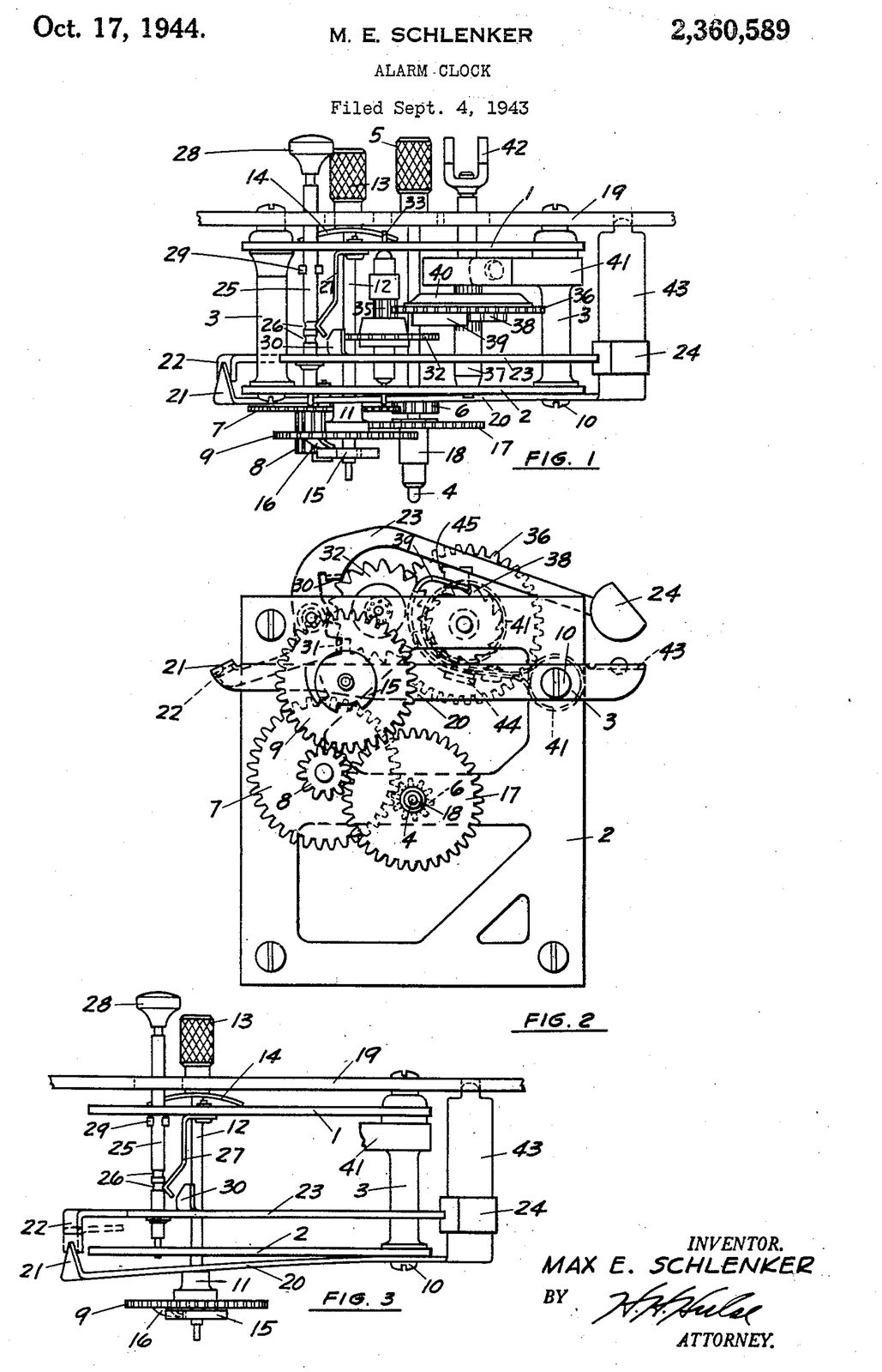 Patent Drawing — So I thought this was just a cool picture of the patent for this particular clock, but now that I'm looking at it, it's actually also very instructed in how to resemble it, so I guess that's good.