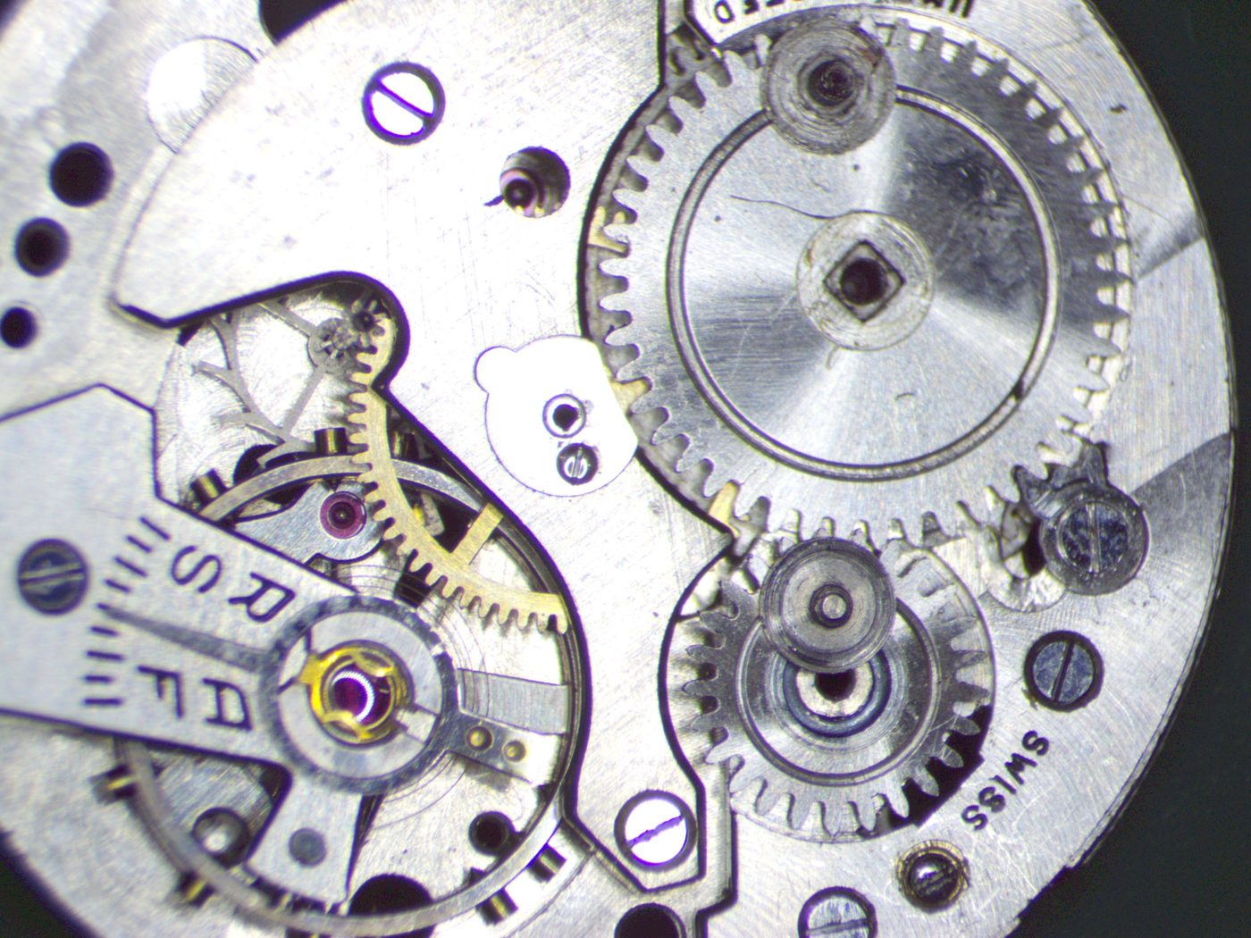 Microscope Audio Note 2026-08-13 17:34:23 — The top of the screen is a regular screen, the bottom screen is a reverse-studied screen, it goes in the bottom, wider.